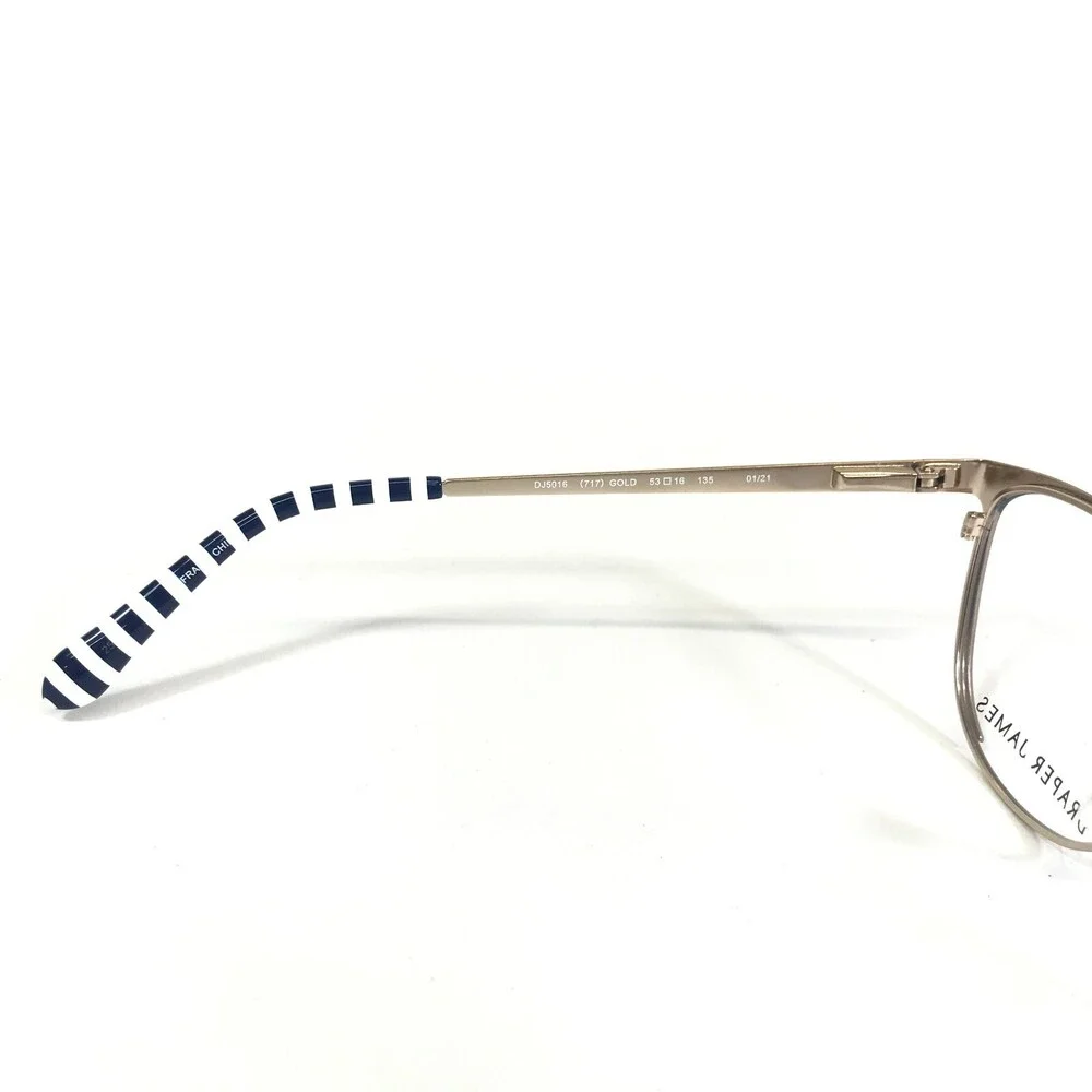 Draper James Eyeglasses Frames DJ5016 717 GOLD Blue Cat Eye Full Rim 53-16-135